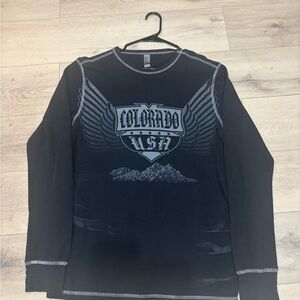 Colorado USA Black and Gray Long Sleeve Tee
